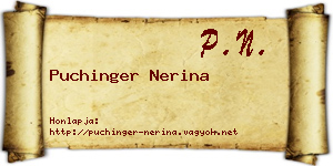 Puchinger Nerina névjegykártya